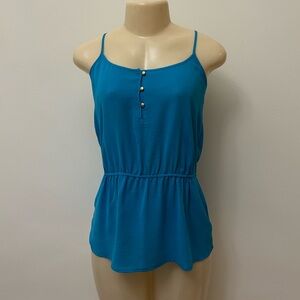Banana Republic Teal Camisole Flirty Feminine Medium Long Tank Top